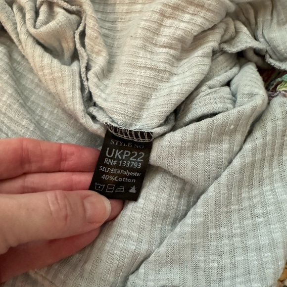 New POL Light Blue Patchwork Jumpsuit - Picture 9 of 10